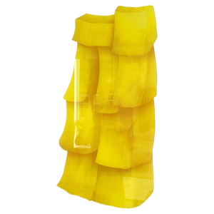 Velvet Realities Yellow Wall Sculpture by Sven Jansse