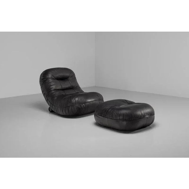 Metal Set of Tumble Chair and Ottoman by Adriano Piazzesi for Tre D, Italy, 1973 For Sale - Image 7 of 17