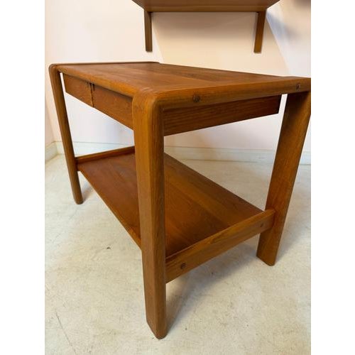 Teak Side Table with Drawers and Shelf, Denmark For Sale - Image 3 of 11