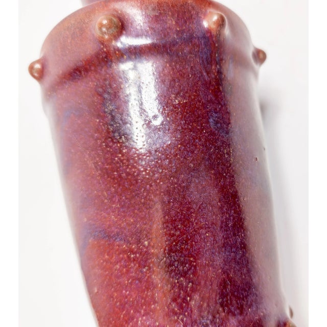 Mid-Century Chinese Style Flambe French or American Art Pottery Table Lamp For Sale - Image 17 of 17