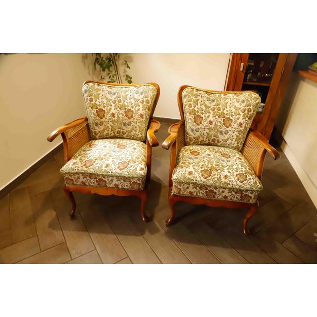 German Chippendale Cane Armchairs by Adolf Wrenger, 1960s, Set of 2 For Sale - Image 15 of 18