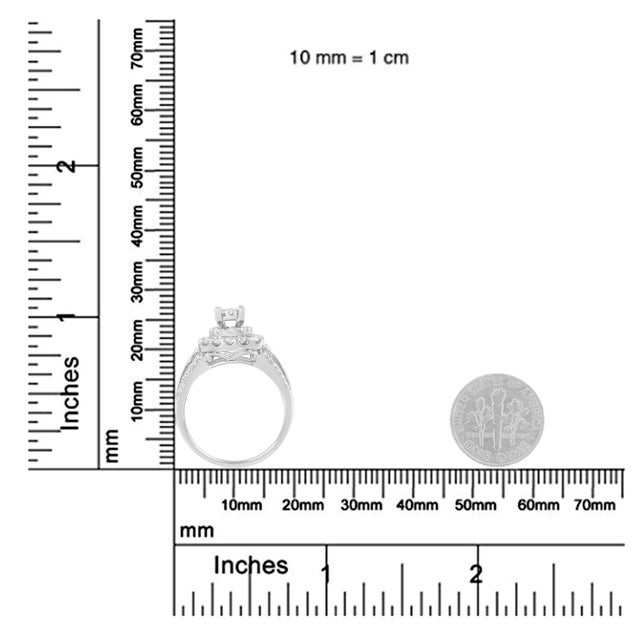 14K White Gold Diamond Vintage Ring (1 cttw, H-I Color, I1-I2 Clarity) - Size 7 For Sale In New York - Image 6 of 6