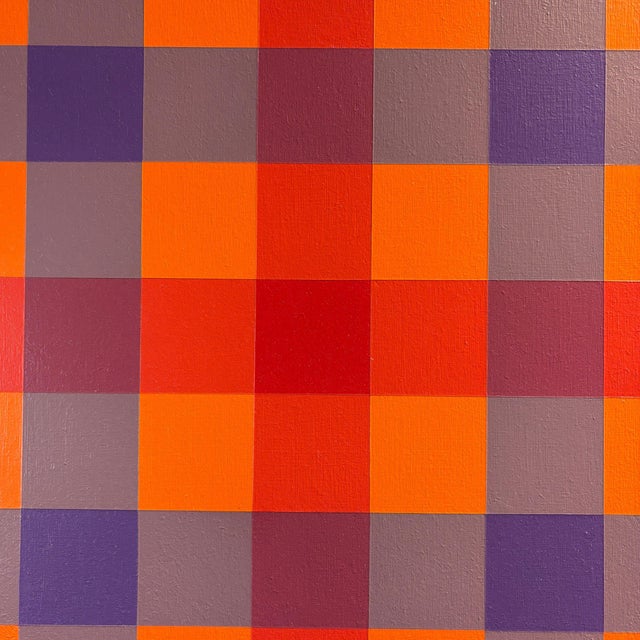 Wood Paolo Minoli, Analytical Work Program 6A, 1974, Acrylic on Panel, Set of 2 For Sale - Image 7 of 11