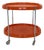 Space Age Chrome Serving Trolley with Orange Plastic Trays, 1970s For Sale
