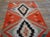 1930s Red Small Antique Tribal Geometric Native American Navajo Flat Weave Rug For Sale - Image 9 of 12