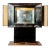 Art Deco Mirrored Illuminated Bar Cabinet from Valzania, Italy, 1940s For Sale - Image 9 of 10