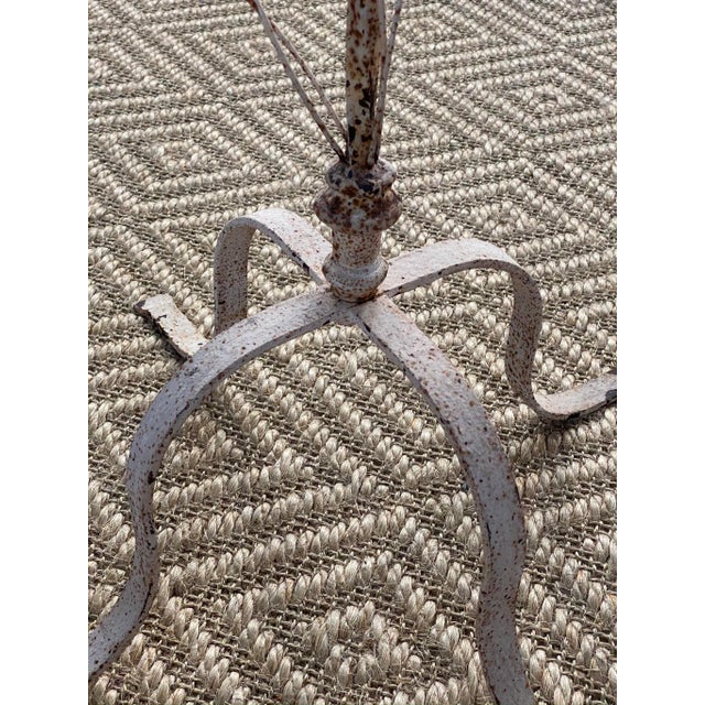 Cream 1980s Painted Métal Side Table For Sale - Image 8 of 13