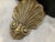 Brass Pair of Vintage Brass Clam Shell Sconces With Black Wood Shelves for Nautical, Palm Beach Regency & Grandmillennial Styles+ See Pics! For Sale - Image 8 of 11