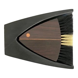 Laurids Lønborg Fish-Shaped Rosewood Crumb Brush With Black Tray, Denmark, 1960s–70s For Sale