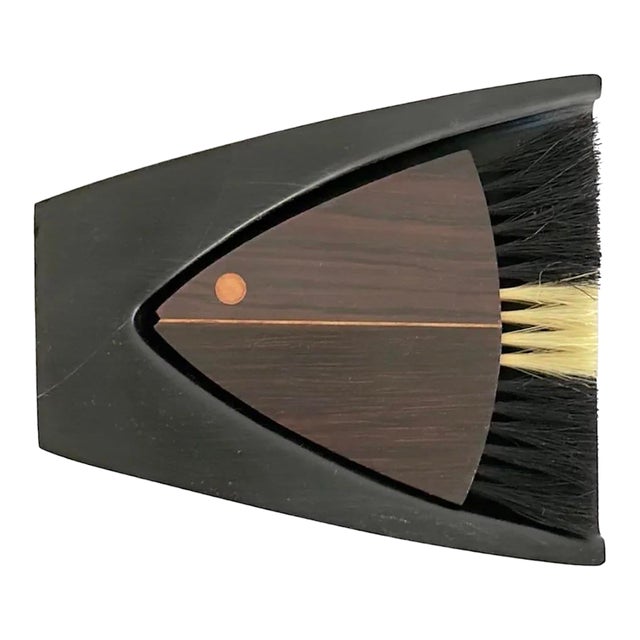 Laurids Lønborg Fish-Shaped Rosewood Crumb Brush With Black Tray, Denmark, 1960s–70s For Sale