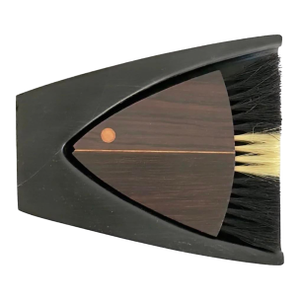 Laurids Lønborg Fish-Shaped Rosewood Crumb Brush With Black Tray, Denmark, 1960s–70s