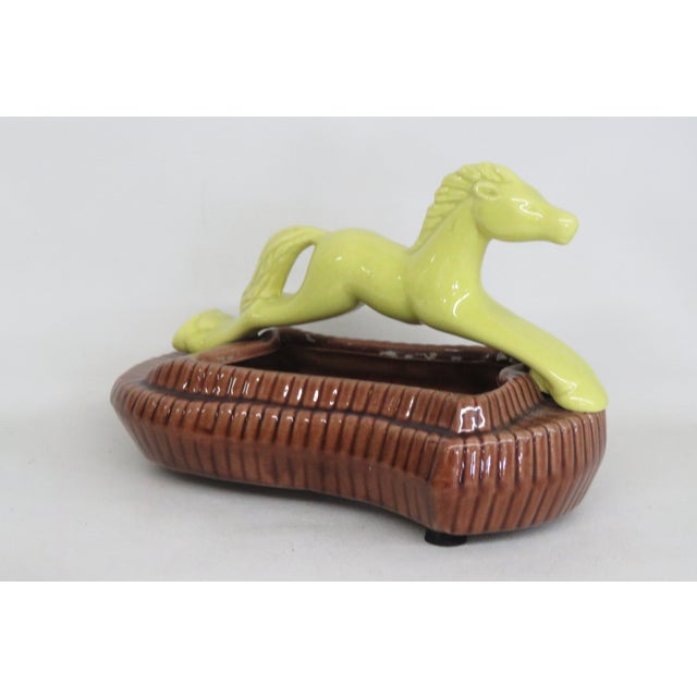 Mid Century Modern Ceramic Horse Figurine Planter 4644b For Sale - Image 4 of 14