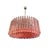 Italian Pink Murano Glass Rod Pendant Light with Chrome Structure from Justfurnituress SRL For Sale - Image 4 of 11