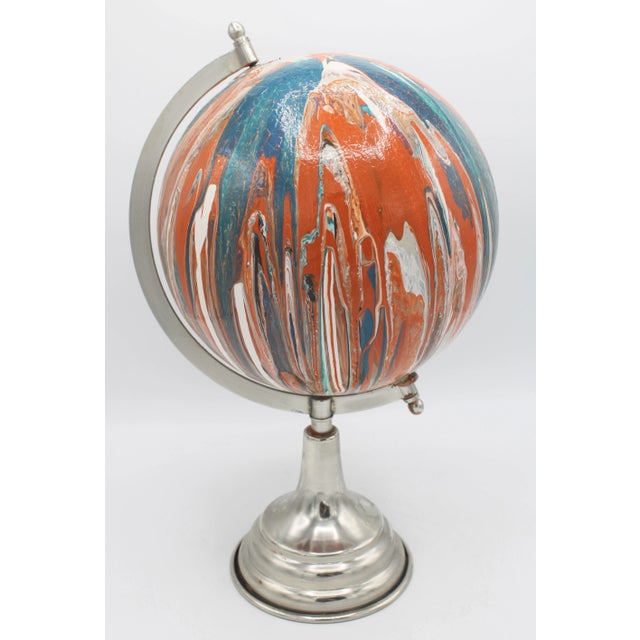 Vintage Abstract Art Globe For Sale - Image 9 of 9