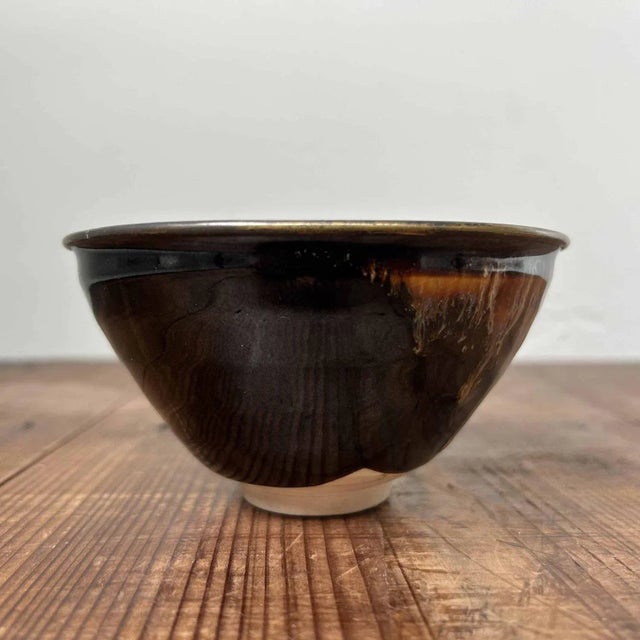 Mid-Century Modern Japanese Chawan Matcha Tea Bowl by Teiichi Oketani for Kyoware, 1970s For Sale - Image 3 of 9