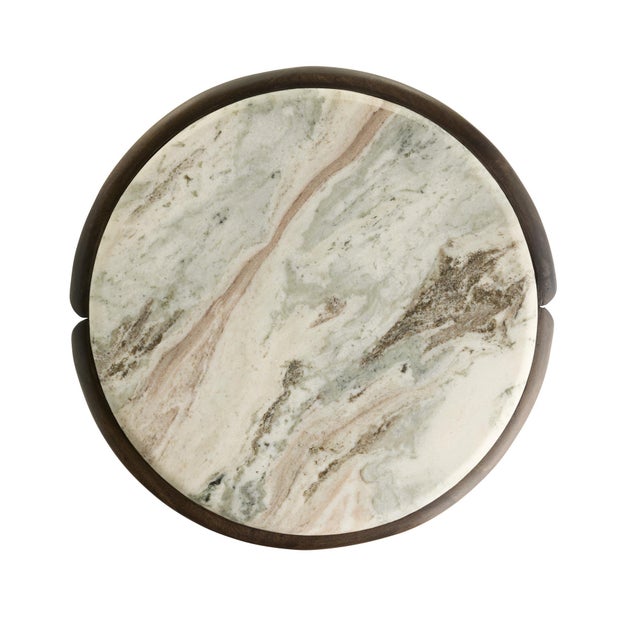 Arteriors Home Mckenna Gray Marble End Table For Sale - Image 9 of 10