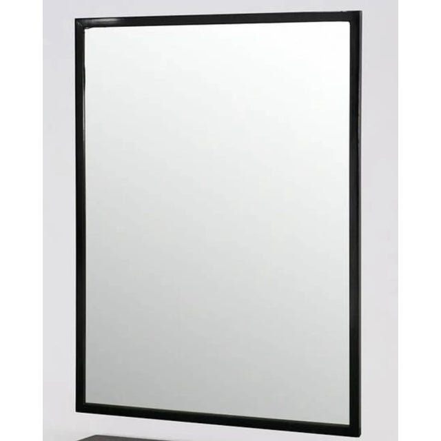 Black Donald Deskey Attr. Art Moderne Console table and Wall Mirror. - Set of 2 For Sale - Image 8 of 10