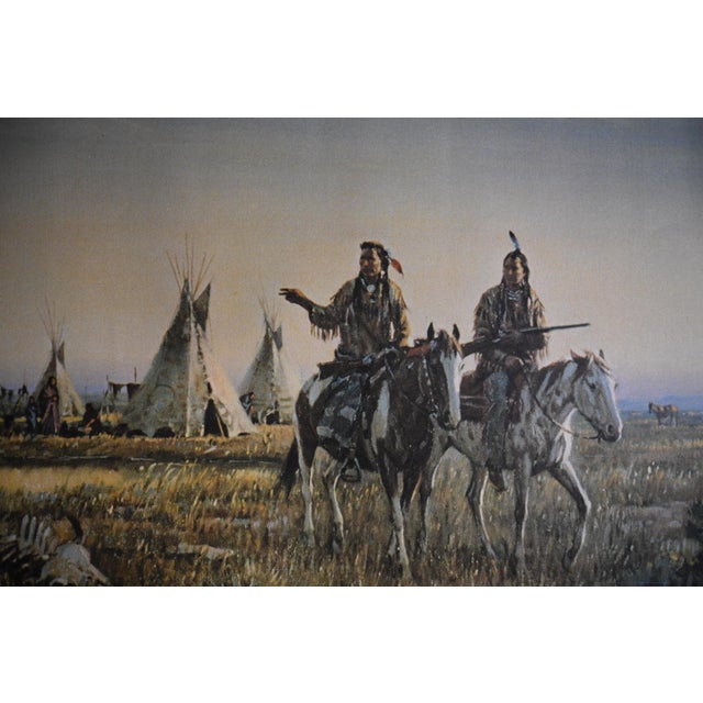Offered for sale is an evocative and beautifully rendered limited edition lithograph titled “Return of the Hunters” by...