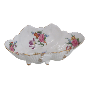 Aynsley England Bone China Floral Footed Bowl Candy Dish 4534b