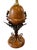 Brown Pair of Vintage 1990s Acorn Table Lamps With Wrought Iron Oak Leaves – Quality Wood & Metal For Sale - Image 8 of 14