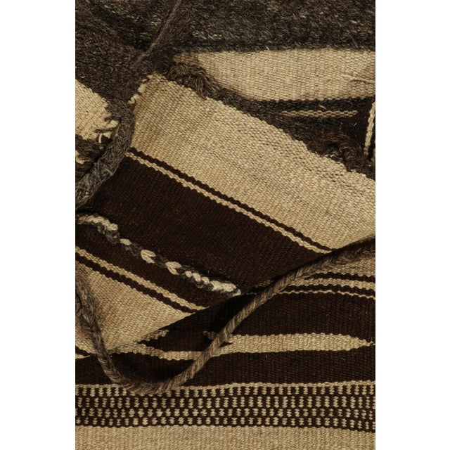 1960s Vintage Kilim Rug in Beige, Brown Tribal Bag Design For Sale In New York - Image 6 of 7