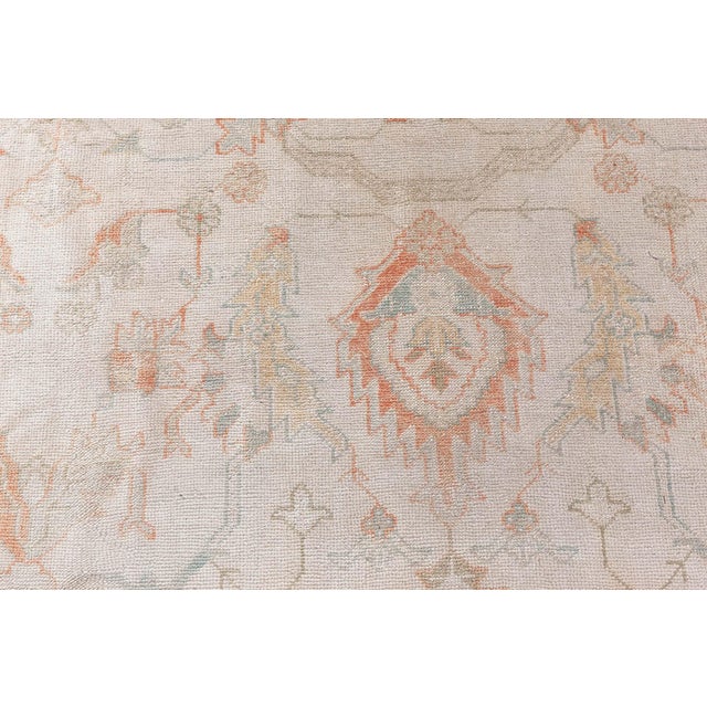 Turkish Authentic Turkish Oushak Handmade Wool Rug For Sale - Image 3 of 7