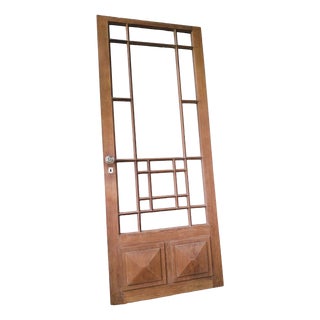 Art Deco Oak Door with Original Glazing, 1890s For Sale