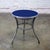 Marvelous vintage Streamline & Art Moderne or Art Deco Revival end or side table composed of a painted steel tripod base...