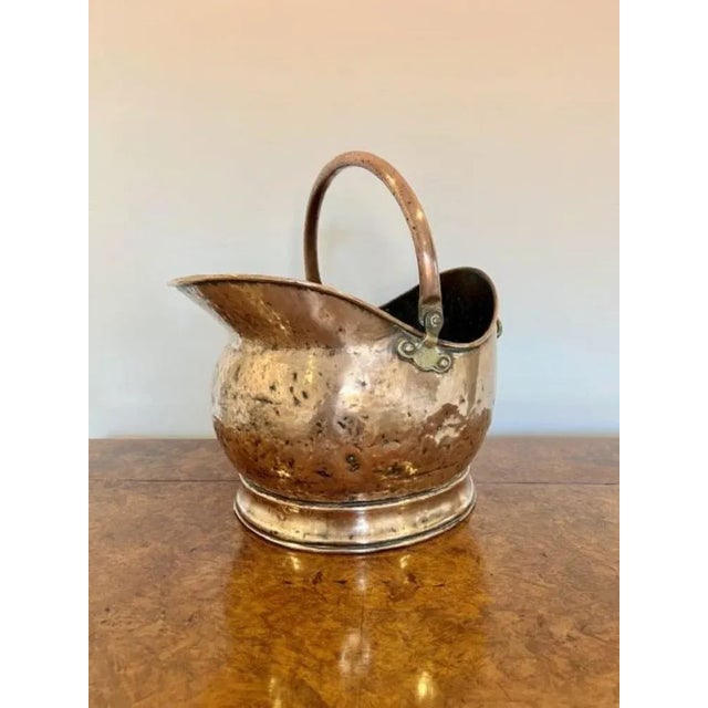 Late 19th Century Victorian Copper Helmet Coal Scuttle, 1880s For Sale - Image 5 of 5