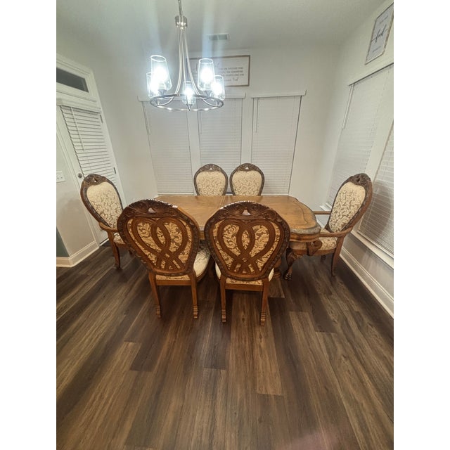Designer Collection 6 Chairs Dining Room Set For Sale In Savannah - Image 6 of 9