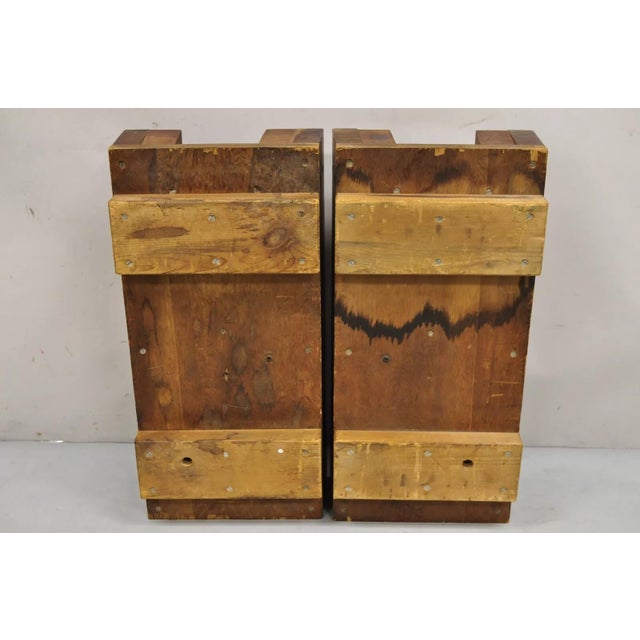 Vintage Industrial Foundry Wooden Block Mold Architectural Valcor Engine - a Pair For Sale - Image 10 of 12