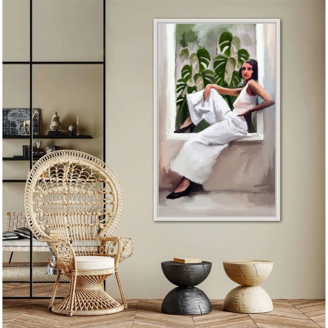 The Artist’s Muse Original Art by Rafelio Giclee Print on Canvas Board Framed Add a moment of inspiration to your home or...