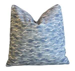 Designer Jeffery Alan Marks Oceanview Nautical Coastal Feather/Down Pillow 21" Square