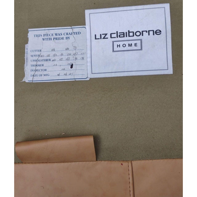 Bring Sophisticated Luxury Into Your Home With the Liz Claiborne Home Leather Chair and Ottoman Set. For Sale - Image 10 of 12