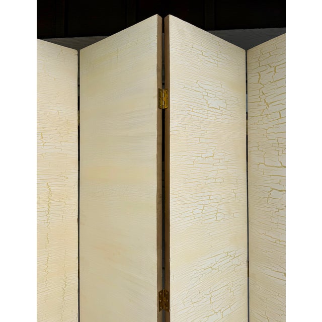 1970s Signed Peacock Relief 6-Panel Folding Screen by K. Walton 12/100 For Sale - Image 14 of 18