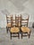 1960s Vintage Rustic Wooden Chairs with Rush Seat, 1960s, Set of 4 For Sale - Image 5 of 7