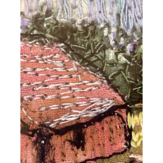 Stitched Framed Fabric Art For Sale - Image 4 of 6