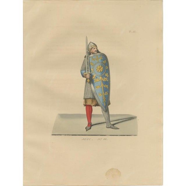 Medieval Costumes, 1860, Paper, Set of 6 For Sale - Image 4 of 9
