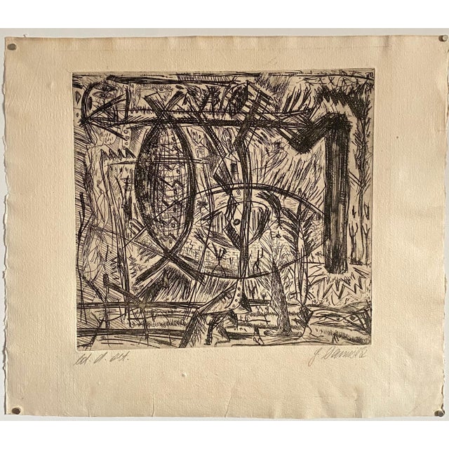 Gunter Damisch, Austrian Junge Wilde Abstract Etching Hand Signed, New Expressionist, c.1980s For Sale In Miami - Image 6 of 6