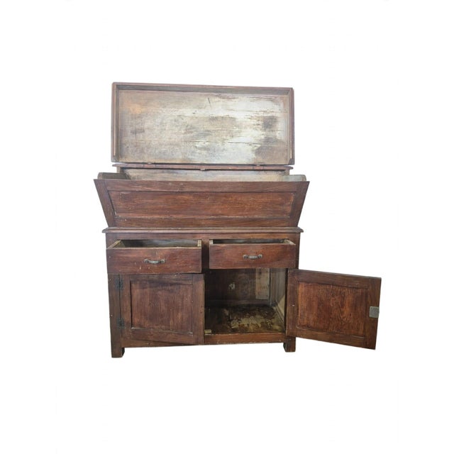 Typical Italian kitchen cabinet for making and storing bread