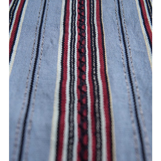 Guatemalan Indigo Striped Blanket Chairish