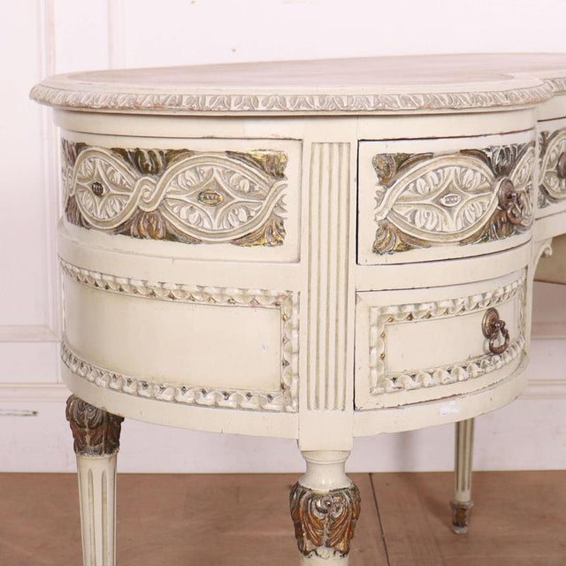 White English Painted Desk in Pine For Sale - Image 8 of 11