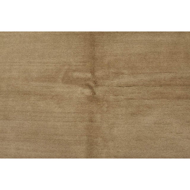 2020s Solid Beige Rug 5’8” X 7’9” Wool Hand-Knotted Carpet For Sale - Image 5 of 13