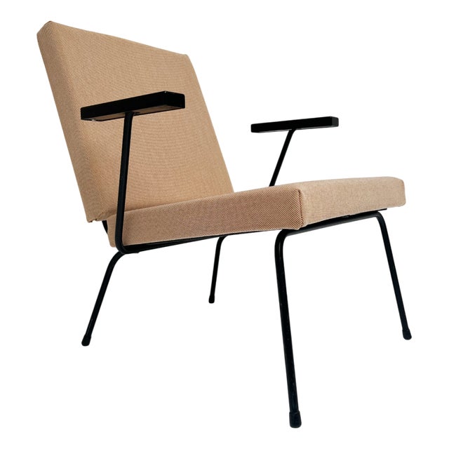 Cream Gispen 1407 Armchair by Wim Rietveld, 1950s For Sale