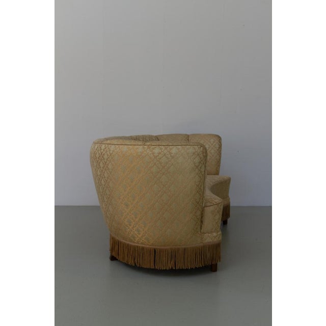 Art Deco Danish Banana Sofa, 1940s For Sale - Image 4 of 18