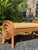 1980s Vintage Wicker Bench | Coastal Rattan Barrel-Back Settee With Cushion For Sale - Image 5 of 10