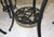 1950s Rose-Pattern Cast Iron and Aluminum Garden Bistro Set With Two Plant Stands, 5 Pieces For Sale - Image 12 of 16