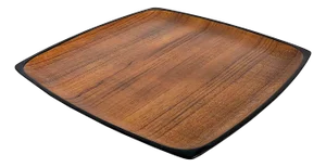 1960s Japanese Square Teak Bentwood Tray