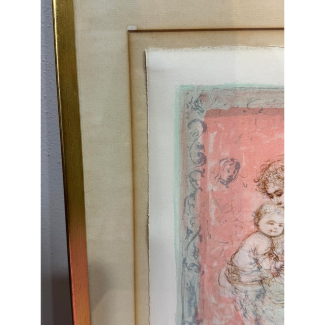Signed Edna Hibel Limited Edition Mother & Child Print, Montecarlo Inscribed 1979 For Sale - Image 13 of 13