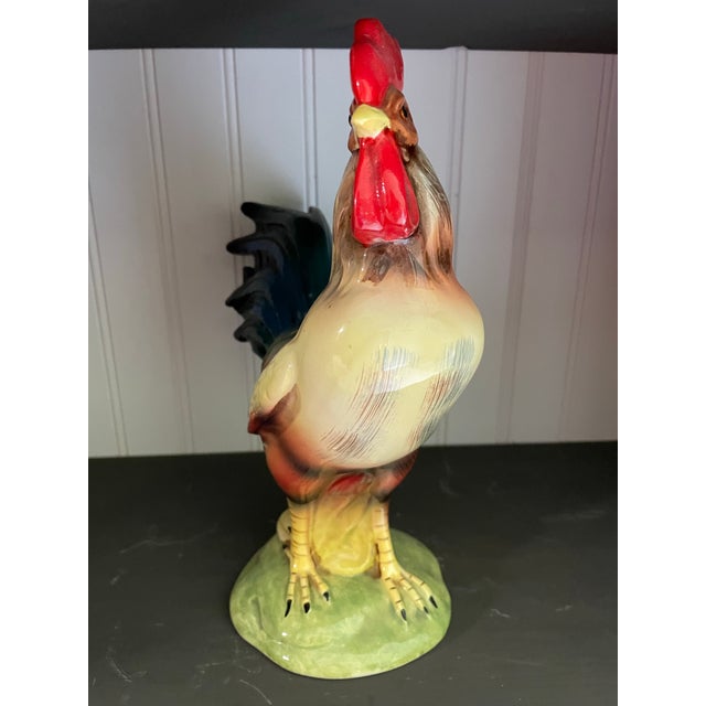 Vintage Japanese Ceramic Rooster” For Sale - Image 4 of 5